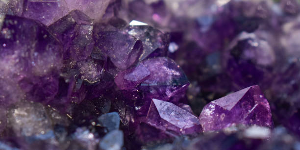 istock Amethyst is a beautiful colored gemstone. naturally 1443703735