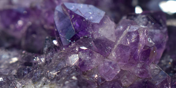 istock Amethyst is a beautiful colored gemstone. naturally 1443706853