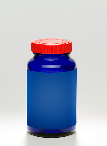 Single pill box on white background