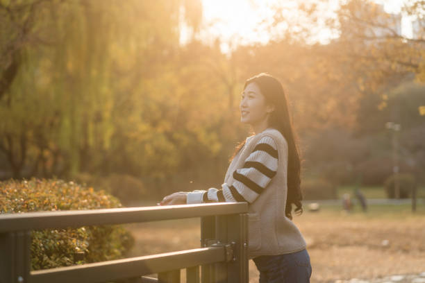 istock Asian Woman Relaxing 1443717181