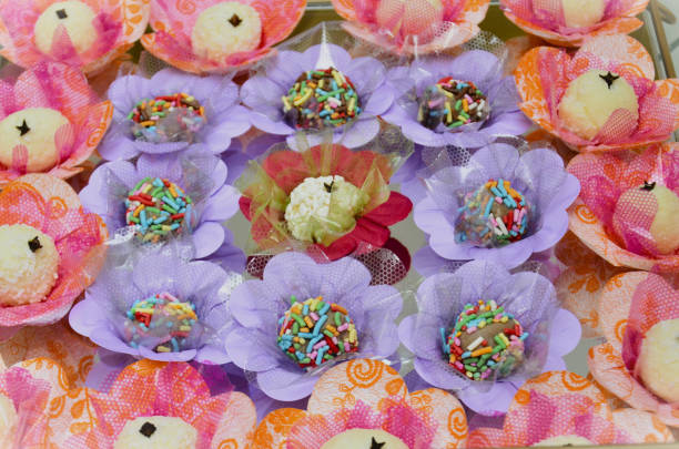 istock Dulce de leche nest with white chocolate surrounded by colorful brigadeiros and sweets of nest milk 1443717536