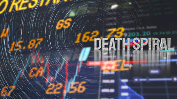 istock The death spiral  metal text on business background  3d rendering 1443729701