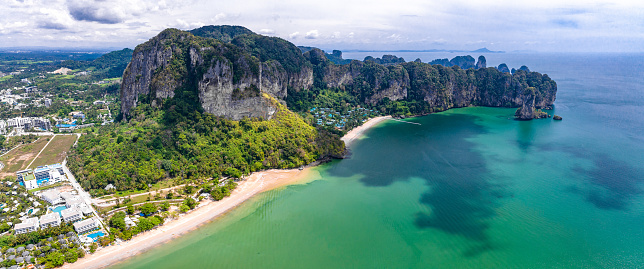 Aerial view of Ao Nang Beach in Krabi, Thailand, south east asia