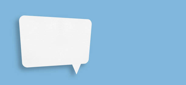 istock white paper with speech bubbles isolated on blue background communication bubbles 1443738718