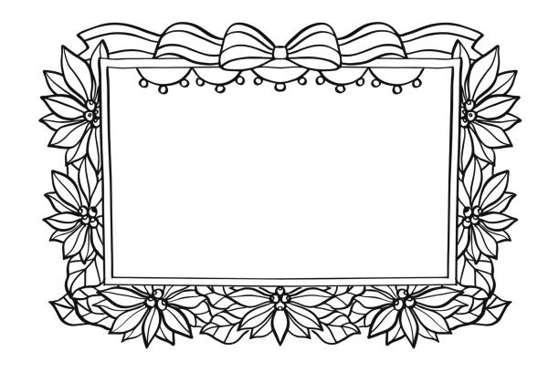 Decorative frame border line art illustration vector art illustration