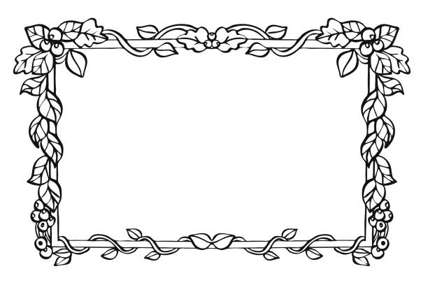 Decorative frame border line art illustration vector art illustration