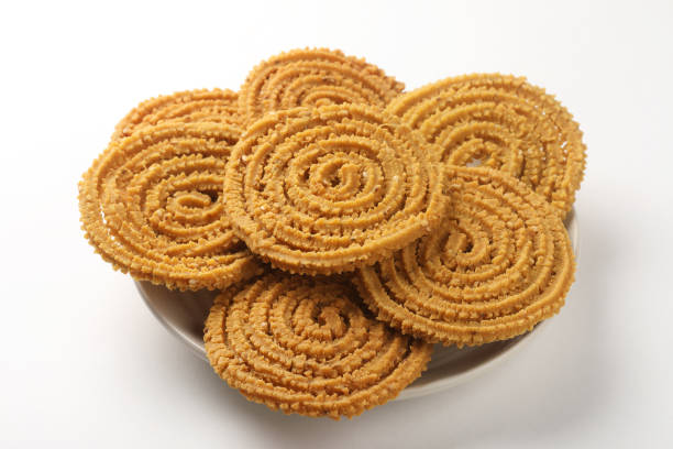 istock Crunchy fried homemade Chakli is a savory snack 1443746117