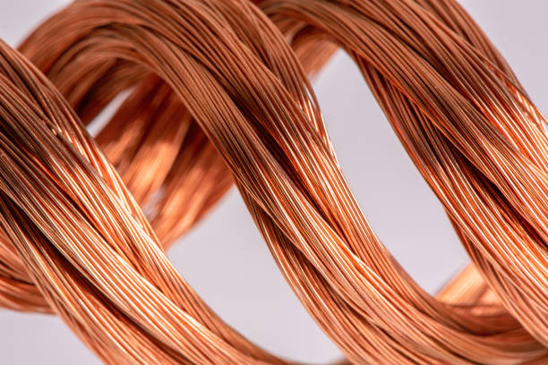 istock Copper wire raw materials, metals industry concept 1443751432