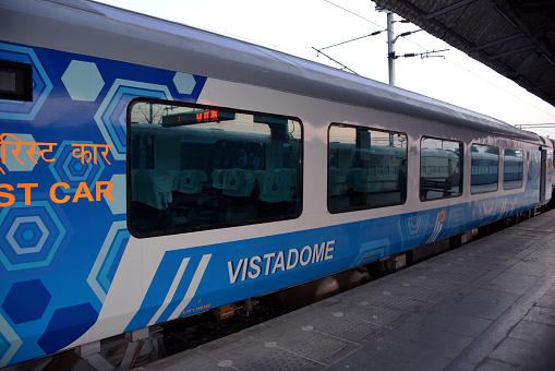 Indian Railways Vistadome Coach train which is a state of the art coach designed to provide passengers with travel comfort and an enhanced viewing experience