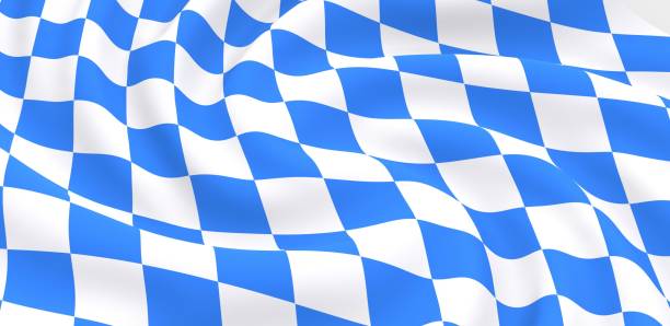 istock 3D rendering of a blue and white checkered fabric - perfect for backgrounds 1443759011