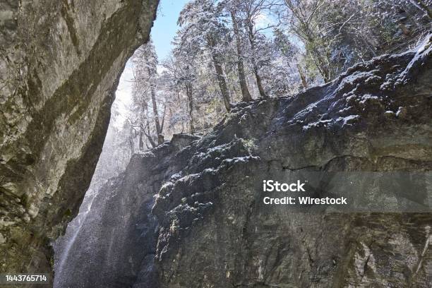 Winter Landscape In Partnach Gorge Bavaria Germany Stock Photo - Download Image Now