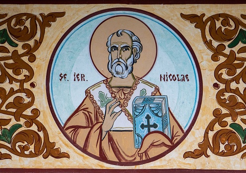 Reghin, Romania – June 12, 2022: It is one of the most popular saints in the calendar, it is celebrated on December 6 with Greek origin