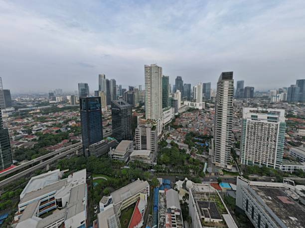 istock View of modern city buildings. Jakarta skyline. Java, Indonesia. 1443767693