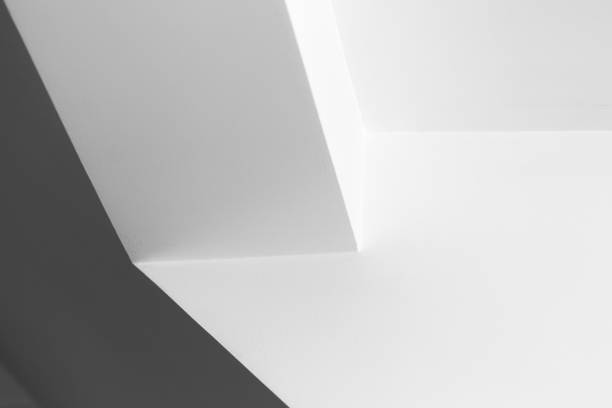 istock Abstract architectural photo background with white minimal interior 1443770773