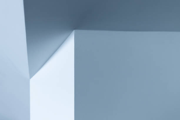 istock Abstract blue minimal architecture background, interior fragment 1443770780