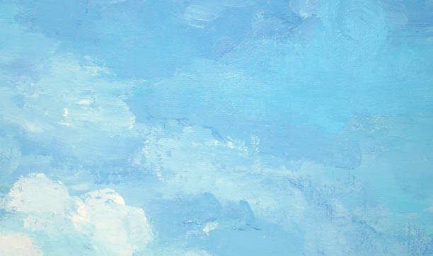 Pastel light blue and white acrylic painted background