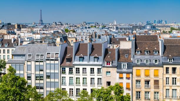istock Paris, typical buildings and roofs in the Marais 1443779430