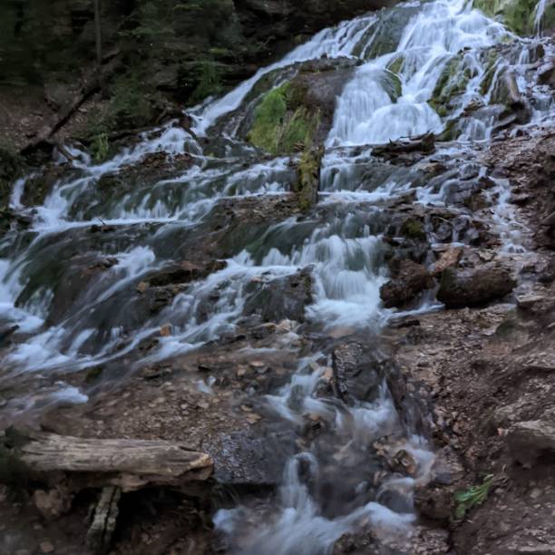istock Closeup shot of a waterfall flowing like a cascade 1443780780