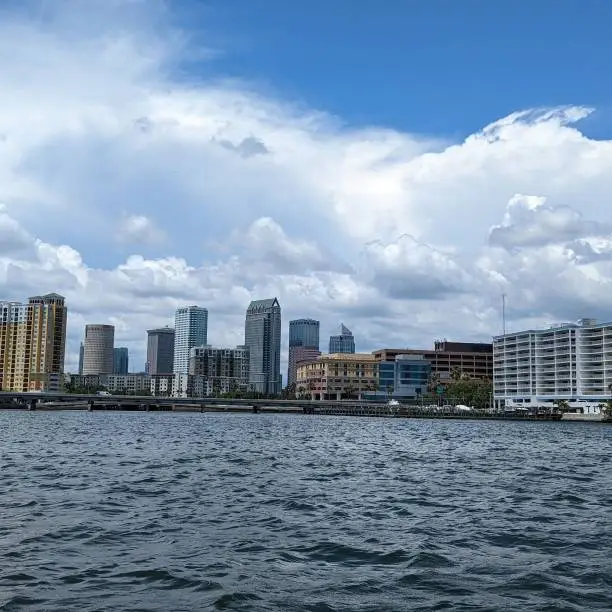 Photo of View from the ocean of the San Diego cityscape, California, USA