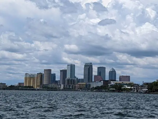Photo of View from the ocean of the San Diego cityscape, California, USA