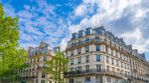 istock Paris, beautiful building, typical parisian facade 1443781715