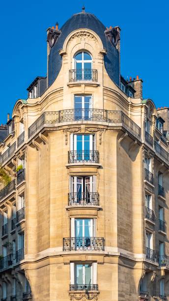 istock Paris, beautiful building, typical parisian facade 1443781752