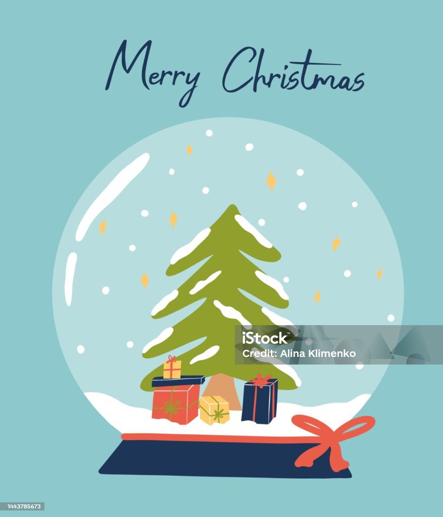 Cây Thông Noel Với Những Bông Tuyết Trắng Và Những Món Quà Bên ...