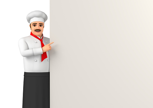 Chef toon isolated on white background