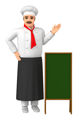 Businessman holding white board