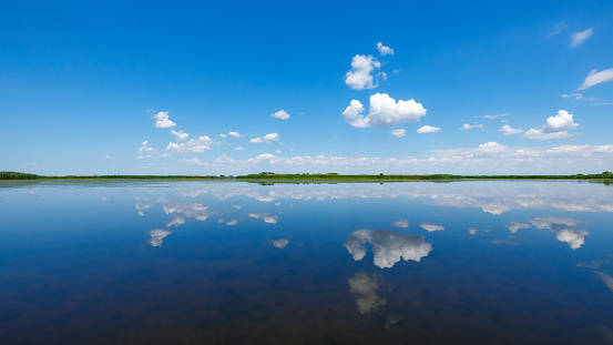 Cloud reflection in the Danube Delta