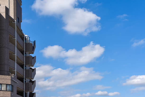 istock Collective housing and blue sky. 1443789091