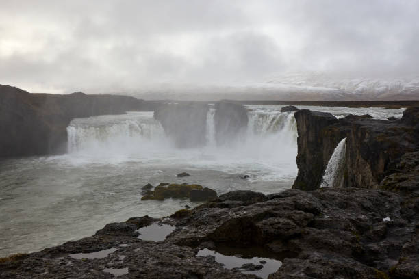 istock Godafoss waterfall with long exposure in Iceland 1443793467
