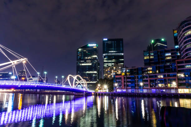 Melbourne Docklands Southbank at Night
