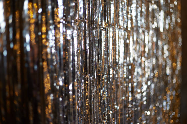 istock Background for a party with lights and streamers. Suitable for any holiday 1443802490