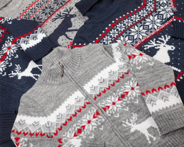 istock Various kids warm Christmas wool cardigans 1443803254