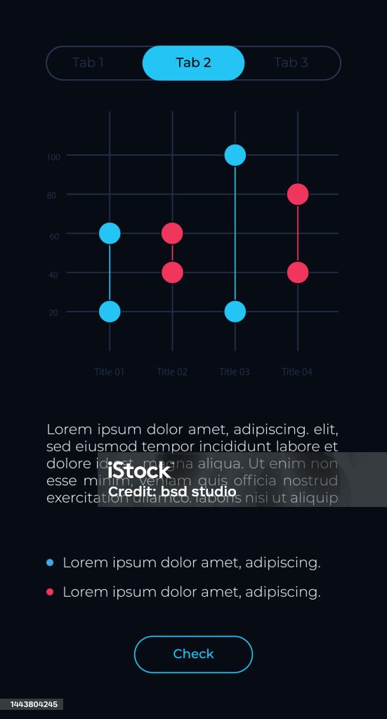 Dotted Chart Components Scattered Dot Chart Ui Element Template Stock Illustration - Download ...