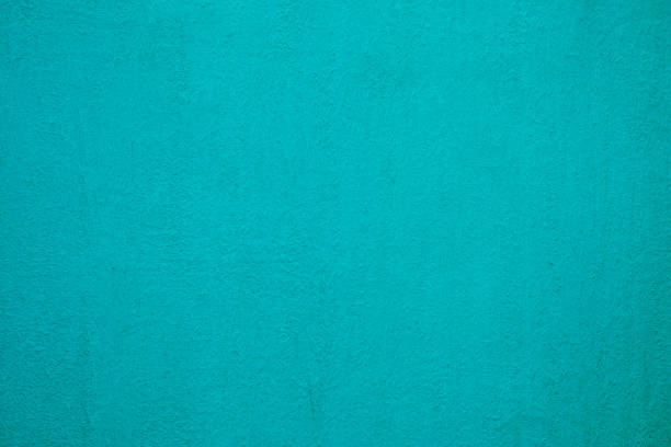 istock Beautiful Turquoise Painting on Stucco Wall Texture Background. 1443804663
