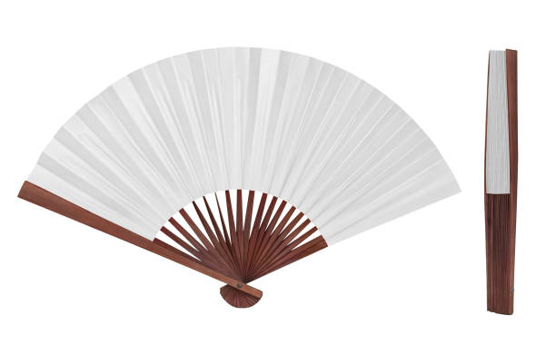 istock White Chinese folding fan isolated on white background 1443807559