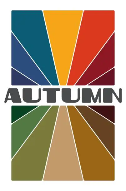 Vector illustration of Stock vector seasonal color analysis palettes for autumn type of appearance