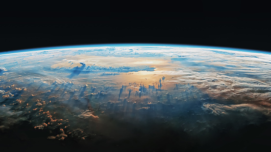 La Tierra vista desde la órbita photo