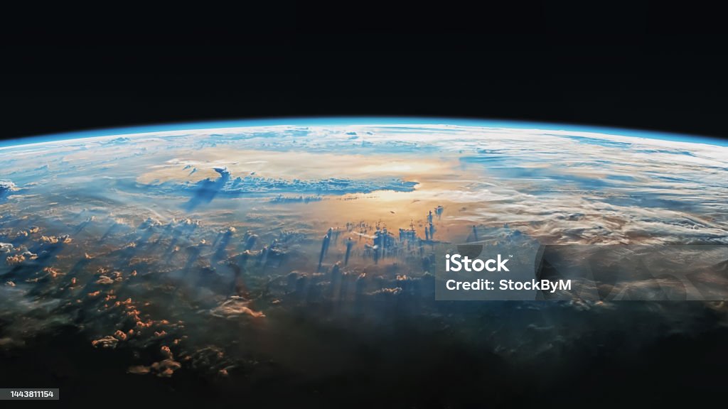 The Earth viewed from the orbit - Royalty-free Planeet Aarde Stockfoto The Earth viewed from the orbit - Royalty-free Planeet Aarde Stockfoto