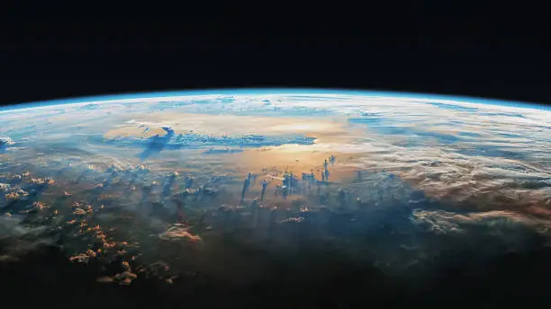 Photo of The Earth viewed from the orbit