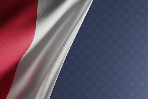 Polish nationality concept, patriotism. Poland's relations with other countries. Poland flag top view. 3D render, 3D illustration.