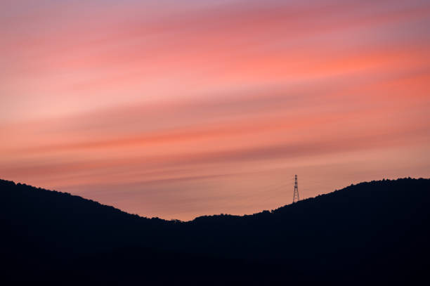 istock A power tower on the hill in sunset sky 1443822129