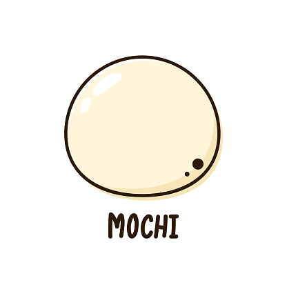 Mochisymbol Vektor Mochi Logo Design Japanisches Reisdessert Stock