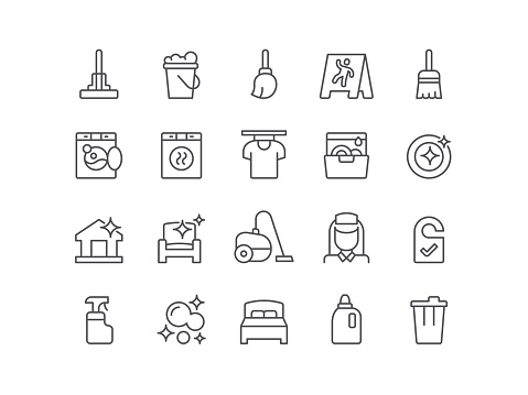 Cleaning, clean, icon, icon set, caution wet floor, housework, shiny, mop, bucket, cleaning equipment, service, washing, sweeping, rubbing, laundry