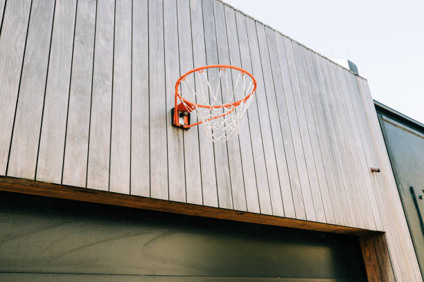 istock Basketball hoop on a wall 1443826217