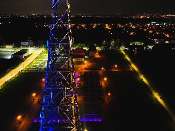 istock Radio station in Gliwice on night. 1443828905