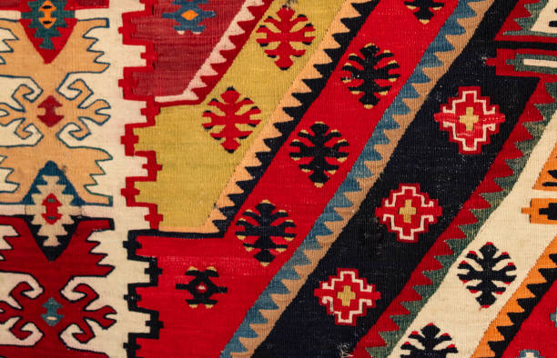 istock Colourful patterns on the Pirot carpets, Serbia 1443831290
