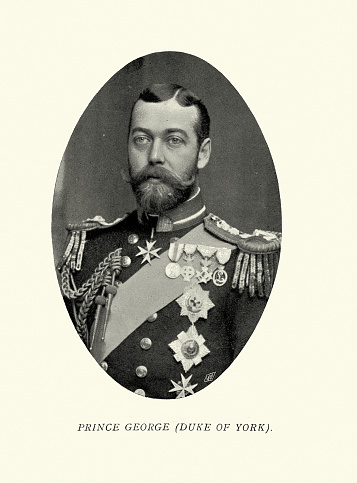 Vintage illustration after a photograph of Prince George, Duke of York, later George V King of the United Kingdom and the British Dominions, and Emperor of India